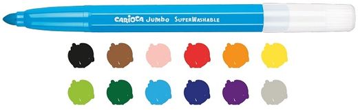 Rotulador CARIOCA Jumbo punta maxi 12 und.