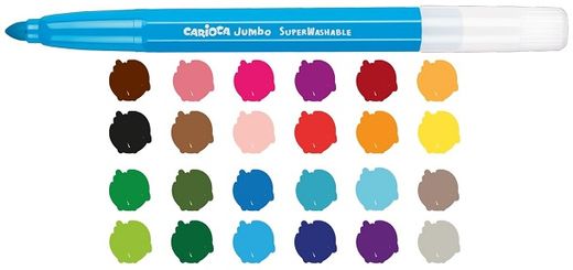 Rotulador CARIOCA Jumbo punta maxi 24 und.