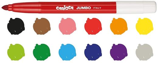 Rotulador CARIOCA Jumbo punta maxi caja 144 u.