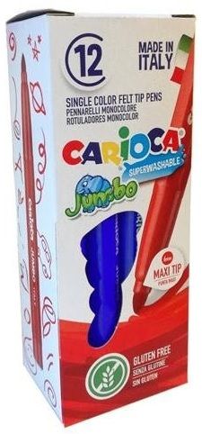 Rotulador CARIOCA Jumbo punta maxi monocolor 12 u. azul