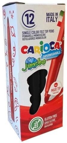 Rotulador CARIOCA Jumbo punta maxi monocolor 12 u. negro
