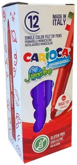 Rotulador CARIOCA Jumbo punta maxi monocolor 12 u. violeta
