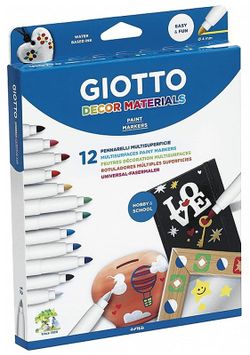 Retolador color Giotto Decor Materials 12 unt.