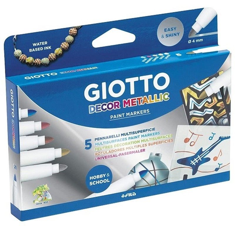 Rotulador color Giotto Decor Metallic 5 und.