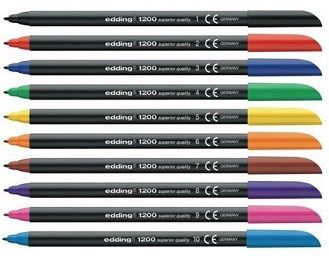 Rotulador EDDING 1200 caja metal 10 colores