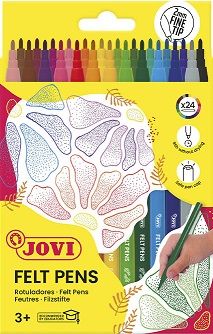 Rotuladores JOVI estuche 24 colores surtidos