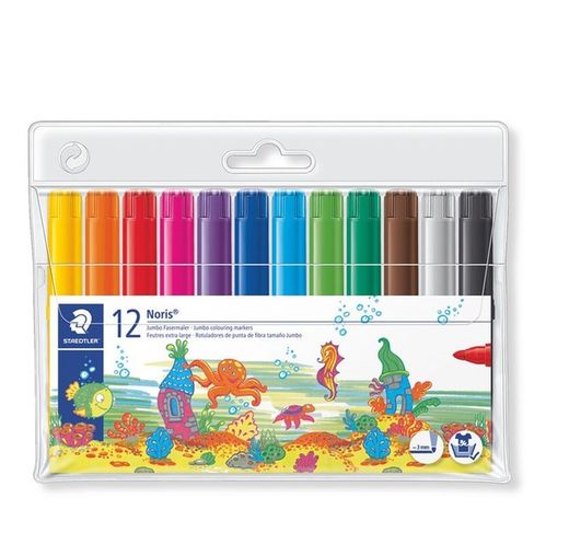 Rotulador STAEDTLER Jumbo 340, 12 colores
