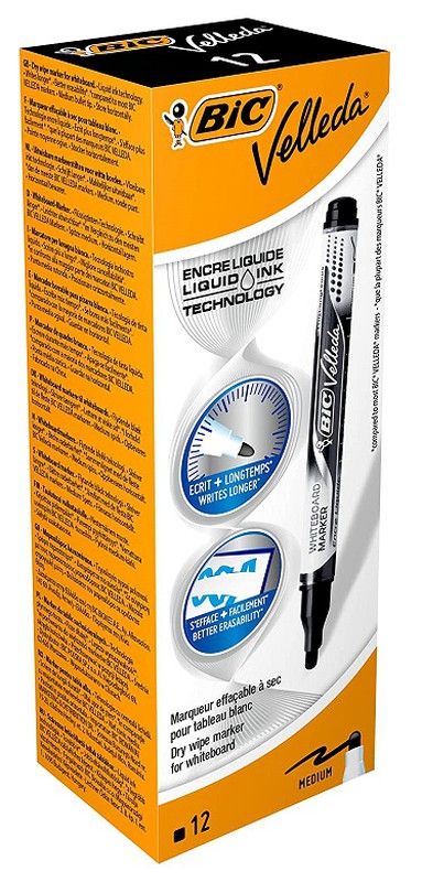 Rotulador pizarra BIC VELLEDA Pocket Negro