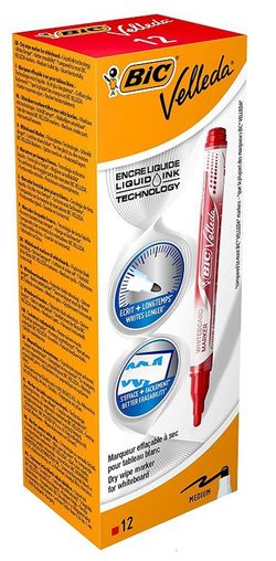 Rotulador pizarra BIC VELLEDA Pocket Rojo