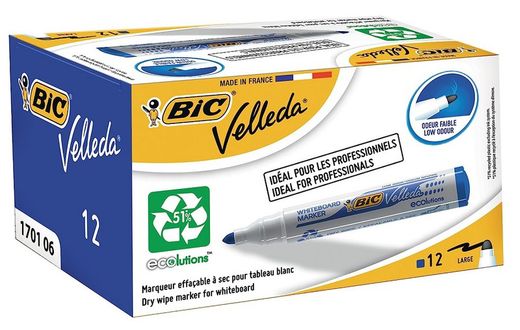 Retolador pissarra BIC VELLEDA Ecolutions Blau