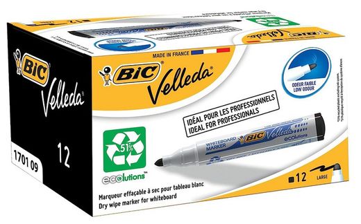 Retolador pissarra BIC VELLEDA Ecolutions Negre