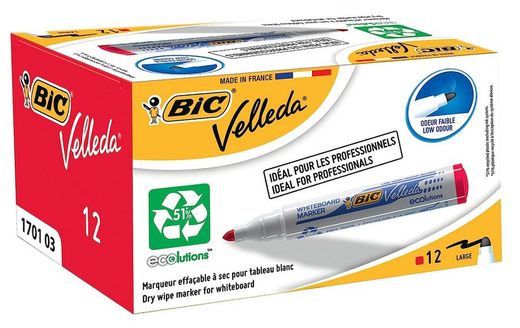 Retolador pissarra BIC VELLEDA Ecolutions Vermell