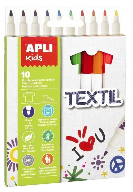 Rotulador Textil 10 colores