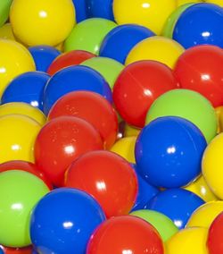 Sac de boles de quatre colors Ø 6,5 cm