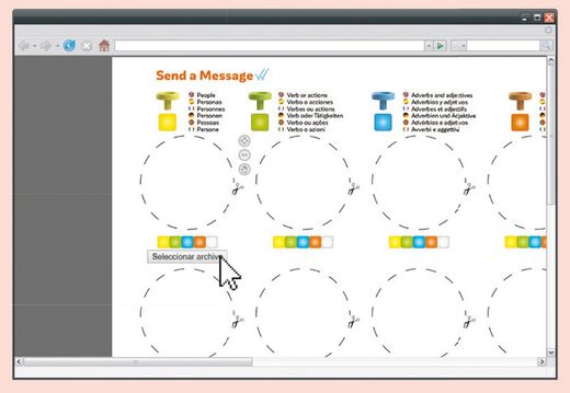 Juego de lenguaje Send a Message