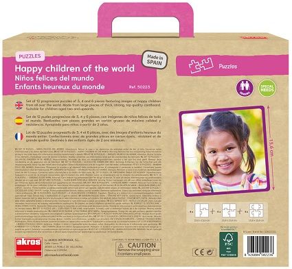 Set 12 puzzles - Niños felices del mundo