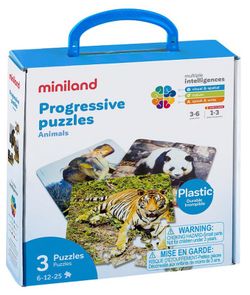 Set 3 puzles progressius: Animals