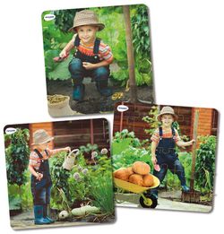 Set de 3 puzles progressius: Vida d'una planta