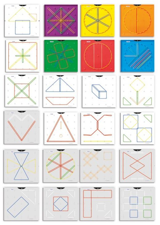 Set de 6 geoplans (15 cm en color)