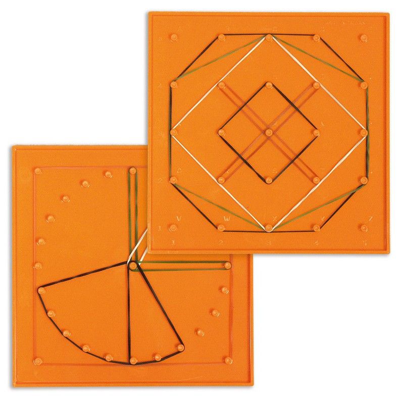 Set de 6 geoplanos color 15 cm