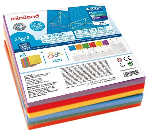 Set de 6 geoplanos color 23 cm