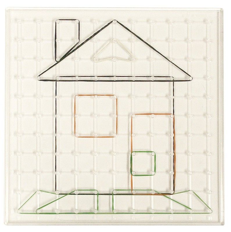 Set de 6 geoplanos transparente 23 cm