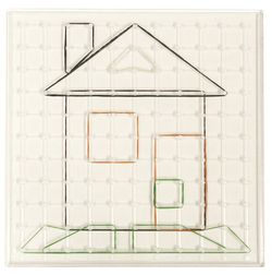 Set de 6 geoplans transparent 23 cm