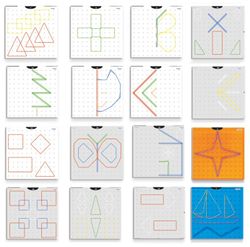 Set de 6 geoplans transparent 23 cm