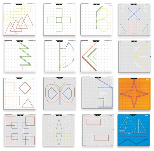 Set de 6 geoplans transparent 23 cm