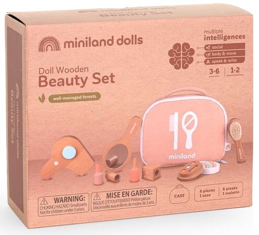 Set de bellesa de fusta per a ninots