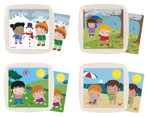 Set de 4 puzzles: Las estaciones del año