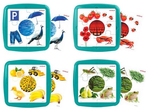 Set de 4 puzzles: Los colores