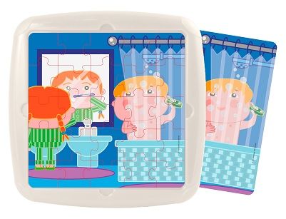 Set 4 puzles: Bons hàbits diaris