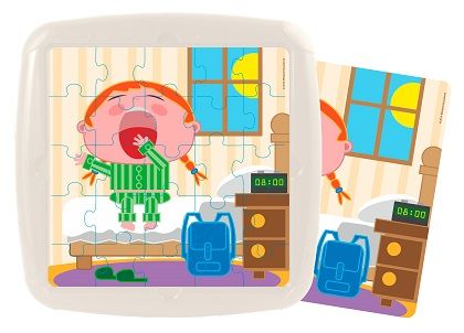 Set 4 puzles: Bons hàbits diaris