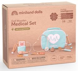 Set de metge de fusta per a ninots