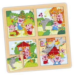 Set puzzle-secuencias: Los 3 cerditos y cenicienta