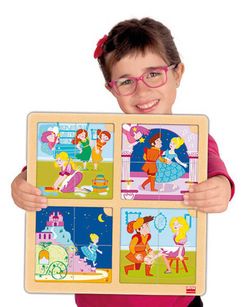 Set puzzle-secuencias: Los 3 cerditos y cenicienta