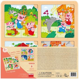 Set puzzle-secuencias: Los 3 cerditos y cenicienta