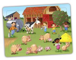 Set trencaclosques cooperatius - la granja