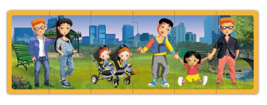 Set puzles famílies del món actual (4 unt.)