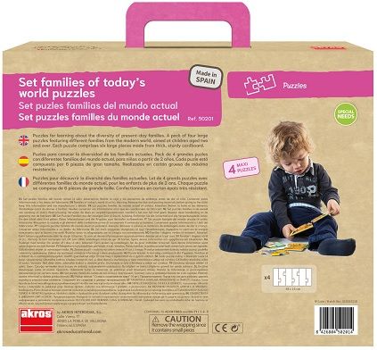 Set puzles famílies del món actual (4 unt.)