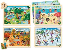 Set puzles - Las 4 estaciones y un mundo sostenible