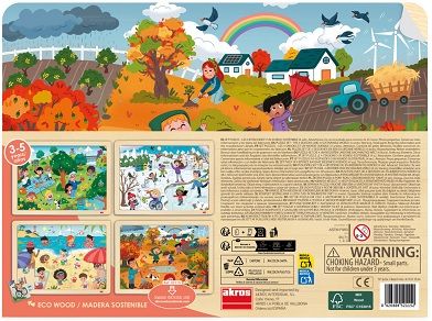 Set puzles - Las 4 estaciones y un mundo sostenible