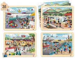 Set puzles - Medios de transporte y comunicación
