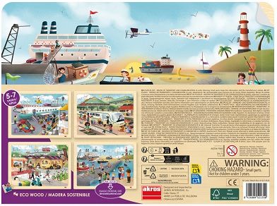 Set puzles - Medios de transporte y comunicación