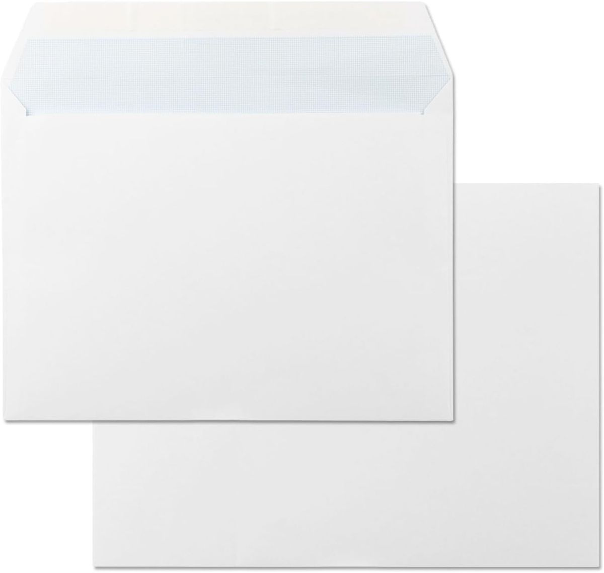 Sobre Blanco Cuartilla 176x231, solapa recta caja 500 unidades