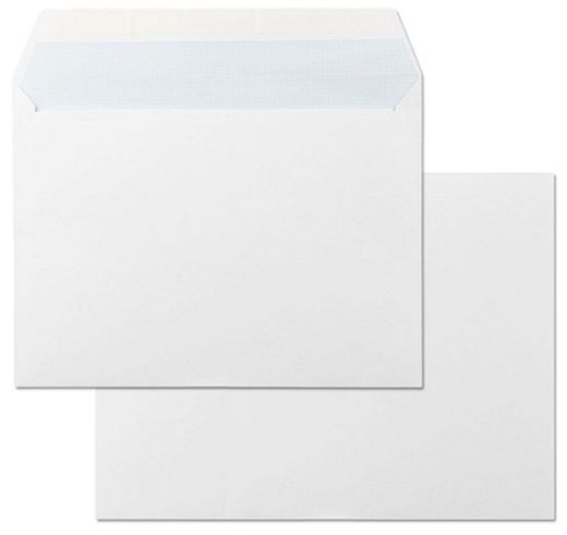 Sobre blanco 190 x 250, con tira adhesiva