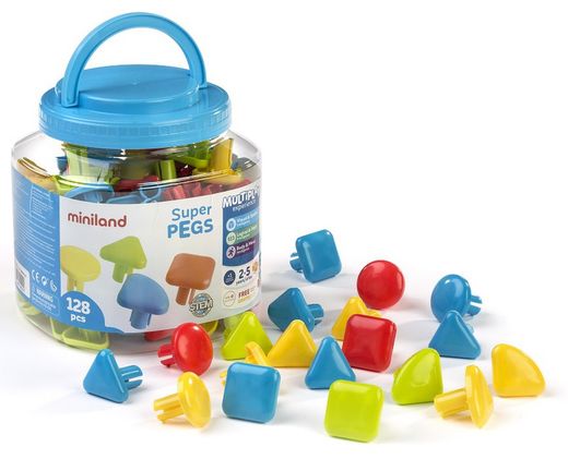Superpegs 128 piezas - Colores brillantes
