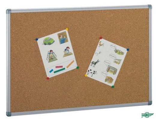 Tablero de corcho m/aluminio 122x244 cm.