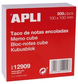 Tac de notes 100 x 100 mm 500 fulls blanc